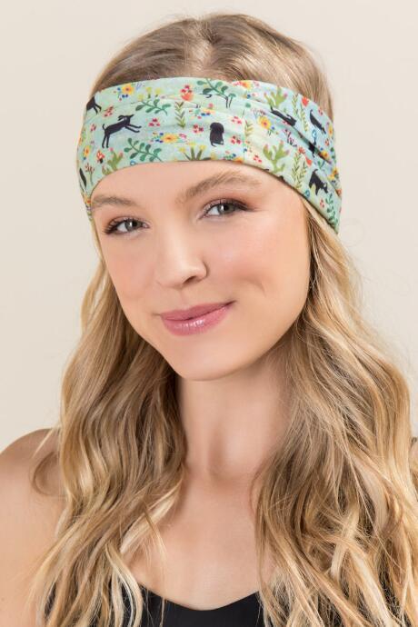 Francesca's Boho Bandeau In Aqua Dog - Mint