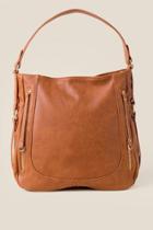 Francesca's Shelby Distressed Hobo Bag - Tan