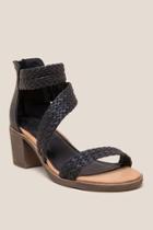 Sugar Haidee Braided Band Ankle Strap Heel - Black