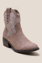 Rampage Thrill Lace Western Boot - Taupe