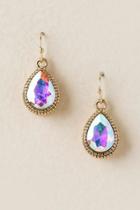 Francesca's Siona Glass Teardrop Earring In Iridescent - Iridescent