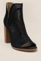 Francesca Inchess Ultimate Studded Peep Toe Shootie - Black