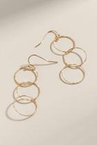 Francesca's Candice Interlocked Circle Linear Earrings - Gold