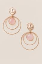 Francesca's Mirabelle Circle Drop Earring - Pale Pink