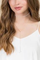 Francesca's Perla Layered Pearl Choker - Pearl