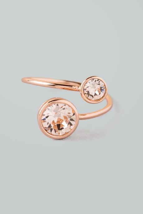 Francesca Inchess Camille Crystal Wrap Ring - Rose/gold