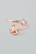 Francesca Inchess Camille Crystal Wrap Ring - Rose/gold