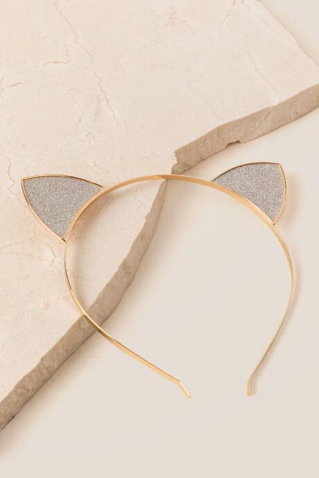 Francesca Inchess Reanna Cat Ear Headband In Gold - Gold