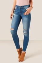 Sneak Peak Suzette Knee Slit Jeans - Medium Wash