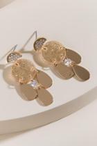 Francesca's Diana Glitter Chandelier Drop Earrings - Gold