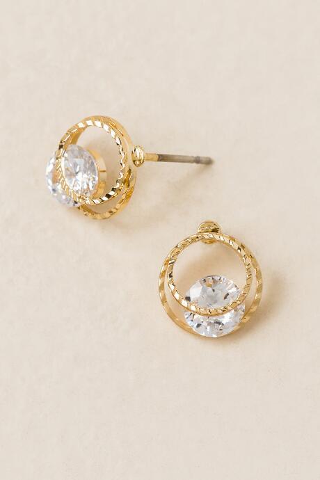 Francesca Inchess Dagney Circle Stud Earring - Gold