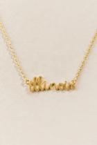 Francesca's Illinois Script Necklace In Gold - Gold