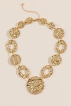 Francesca's Melly Circle Link Statement Necklace - Gold