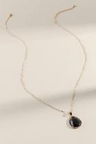 Francesca's Shannon Cz Halo Pendant Necklace - Black
