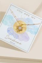 Francesca's Sophie Delicate Sun Necklace - Gold
