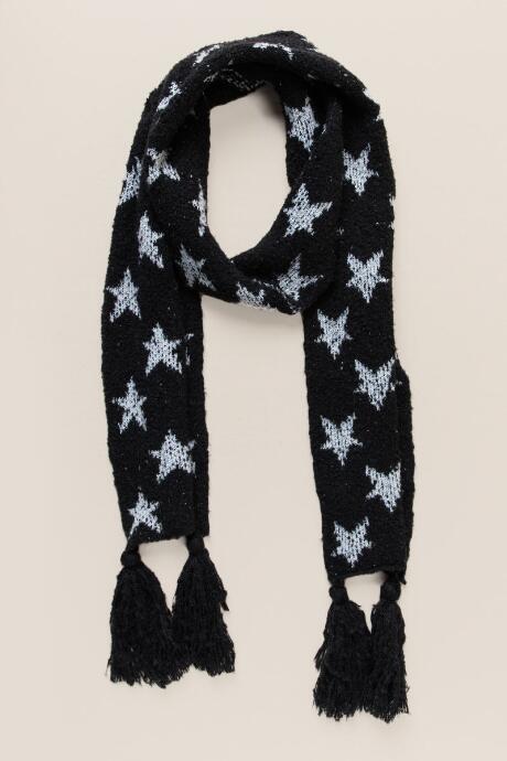 Francesca's Aurora Star Oblong Scarf - Black/white