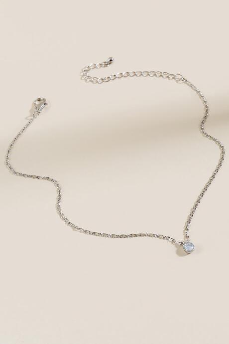 Francesca's Samantha Cubic Zirconia Pendant Necklace - Silver