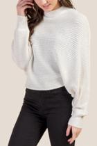 Francescas Kelly Cozy Statement Crop Sweater - Taupe