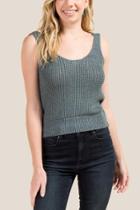 Francesca's Harley Wrap Back Sweater Tank - Gray