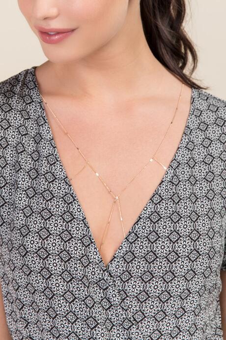Francesca's Emma Delicate Body Chain - Gold