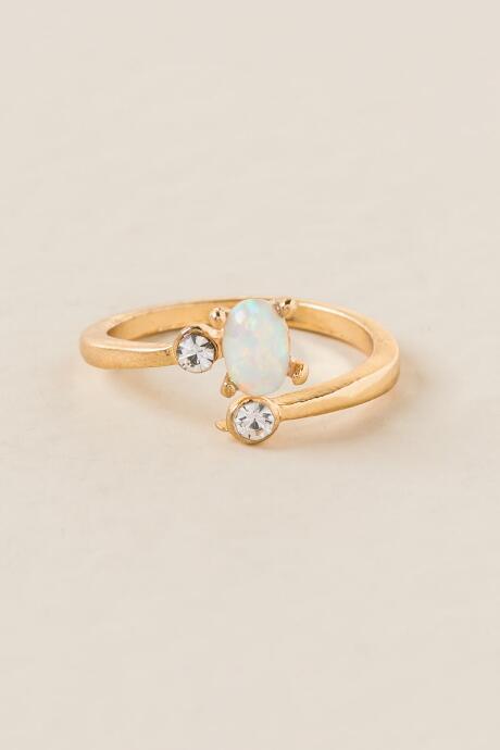 Francesca Inchess Kaylee Opal Wrap Ring - Gold
