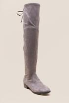 Francesca's Olga Flat Over The Knee Boot - Light Gray