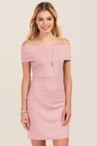Miami Mylah Off The Shoulder Bodycon Dress - Rose