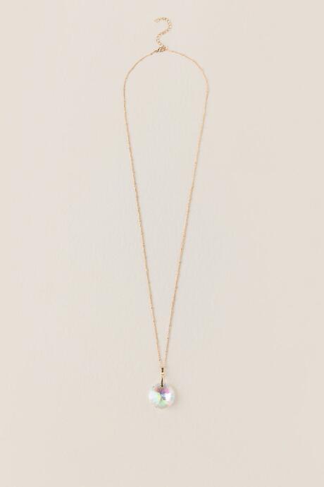 Francesca's Aliza Abalone Stone Pendant Necklace - Crystal