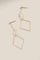 Francesca's Beverly Linear Diamond Drop Earrings - Gold