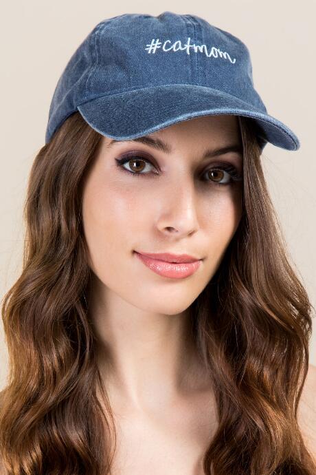 Francesca's Catmom Baseball Cap - Navy