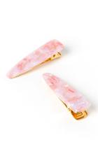 Francesca's Penny Pink Teardrop Barrettes - Pink