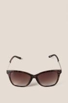 Francesca's Mila Dark Sunglasses - Tortoise
