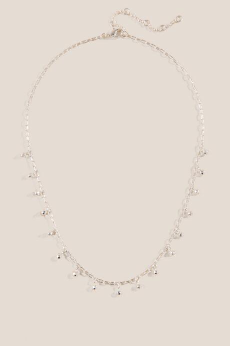 Francesca's Lynn Crystal Station Necklace - Silver