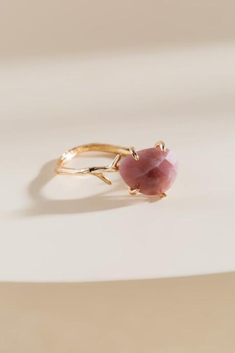 Francesca's Elena Semi-precious Stone Ring - Pink