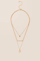 Francesca's Daphne Triple Layer Necklace - Gold