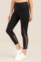 Francesca Inchess Polly Crochet Insert Legging - Black