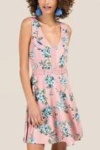 Francesca Inchess Samiya Crochet Trim Floral Dress - Pink