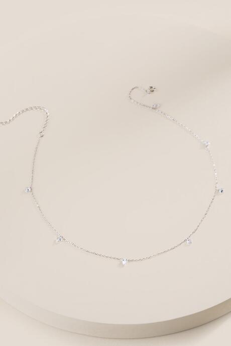 Francesca's Gia Sterling Silver Delicate Necklace - Silver