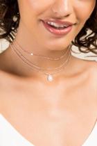 Francesca's Charlie Layered Choker Necklace - Rose/gold