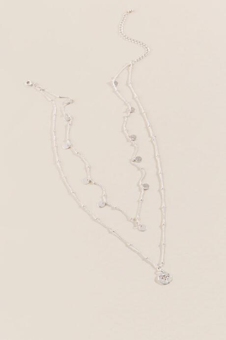 Francesca's Patricia Layered Coin Necklace - Silver