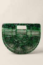 Francesca's Lela Marble Arc Clutch In Green - Green