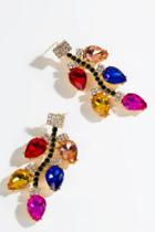 Francesca's Christmas Lights Linear Earrings - Multi