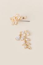 Francesca's Anisa Cubic Zirconia Vine Stud Earring - Crystal