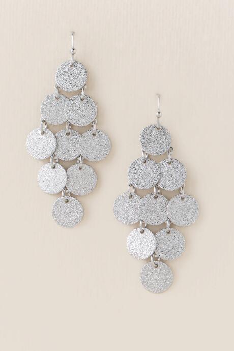 Francesca's Aria Disc Kite Earrings - Silver