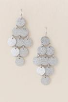 Francesca's Aria Disc Kite Earrings - Silver