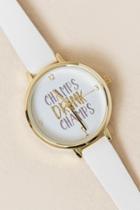 Francesca's Aria Champs Drink Champs Watch - White