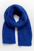 Francesca's Linda Chunky Knit Oblong Scarf - Blue