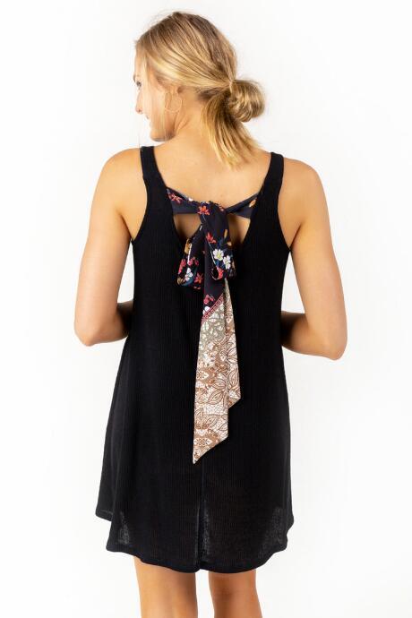 Francesca's Leigh Scarf Back Dress - Black