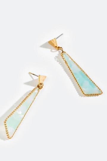 Francesca's Nayeli Triangle Drop Earrings - Mint