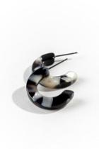 Francesca's Mila Resin Hoops - Black/white